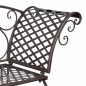 vidaXL Garten-Chaiselongue 128 cm Stahl Antik Braun vidaXL Garten-Chaiselongue 128 cm Stahl Antik Braun