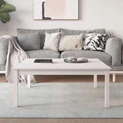 vidaXL Couchtisch Weiß 100x100x40 cm Massivholz Kiefer