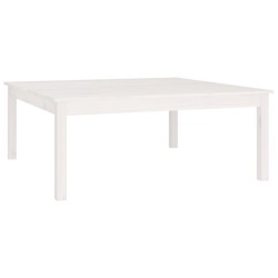 vidaXL Couchtisch Weiß 100x100x40 cm Massivholz Kiefer