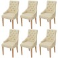 vidaXL Esszimmerstühle 6 Stk. Cremeweiß Stoff vidaXL Esszimmerstühle 6 Stk. Cremeweiß Stoff
