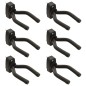 vidaXL Gitarren-Wandhalter 6 Stk. Schwarz Stahl vidaXL Gitarren-Wandhalter 6 Stk. Schwarz Stahl