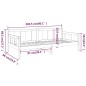vidaXL Tagesbett Weiß Massivholz Kiefer 80x200 cm vidaXL Tagesbett Weiß Massivholz Kiefer 80x200 cm