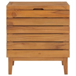 vidaXL Wäschekorb 40×30×45 cm Teak Massivholz