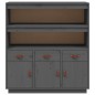 vidaXL Highboard Grau 100x40x108,5 cm Massivholz Kiefer vidaXL Highboard Grau 100x40x108,5 cm Massivholz Kiefer