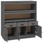 vidaXL Highboard Grau 100x40x108,5 cm Massivholz Kiefer vidaXL Highboard Grau 100x40x108,5 cm Massivholz Kiefer
