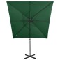 vidaXL Ampelschirm mit Mast und LED-Leuchten Grün 250 cm vidaXL Ampelschirm mit Mast und LED-Leuchten Grün 250 cm
