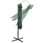 vidaXL Ampelschirm mit Mast und LED-Leuchten Grün 250 cm vidaXL Ampelschirm mit Mast und LED-Leuchten Grün 250 cm