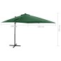 vidaXL Ampelschirm mit Mast und LED-Leuchten Grün 250 cm vidaXL Ampelschirm mit Mast und LED-Leuchten Grün 250 cm