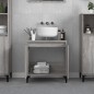 vidaXL Waschbeckenunterschrank Grau Sonoma 58x33x60 cm Holzwerkstoff vidaXL Waschbeckenunterschrank Grau Sonoma 58x33x60 cm Holzwerkstoff
