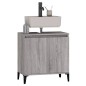 vidaXL Waschbeckenunterschrank Grau Sonoma 58x33x60 cm Holzwerkstoff vidaXL Waschbeckenunterschrank Grau Sonoma 58x33x60 cm Holzwerkstoff
