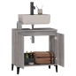 vidaXL Waschbeckenunterschrank Grau Sonoma 58x33x60 cm Holzwerkstoff vidaXL Waschbeckenunterschrank Grau Sonoma 58x33x60 cm Holzwerkstoff
