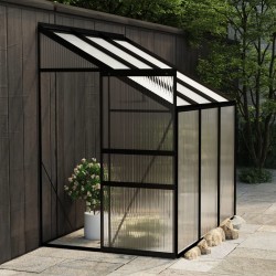 vidaXL Gewächshaus Anthrazit Aluminium 3,8 m³