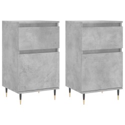 vidaXL Sideboards 2 Stk. Betongrau 40x35x70 cm Holzwerkstoff