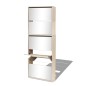 Schuhschrank mit 5 Fächern Spiegel Eiche 63x17x169,5 cm Schuhschrank mit 5 Fächern Spiegel Eiche 63x17x169,5 cm