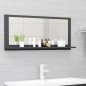 vidaXL Badspiegel Grau 90x10,5x37 cm Holzwerkstoff vidaXL Badspiegel Grau 90x10,5x37 cm Holzwerkstoff