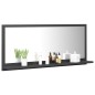 vidaXL Badspiegel Grau 90x10,5x37 cm Holzwerkstoff vidaXL Badspiegel Grau 90x10,5x37 cm Holzwerkstoff