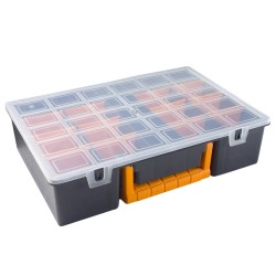 vidaXL Sortimentskoffer 2 Stk. Abnehmbare Trennwände 360x250x85 mm PP