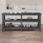vidaXL Werkbank Grau 181x50x80 cm Massivholz Kiefer vidaXL Werkbank Grau 181x50x80 cm Massivholz Kiefer