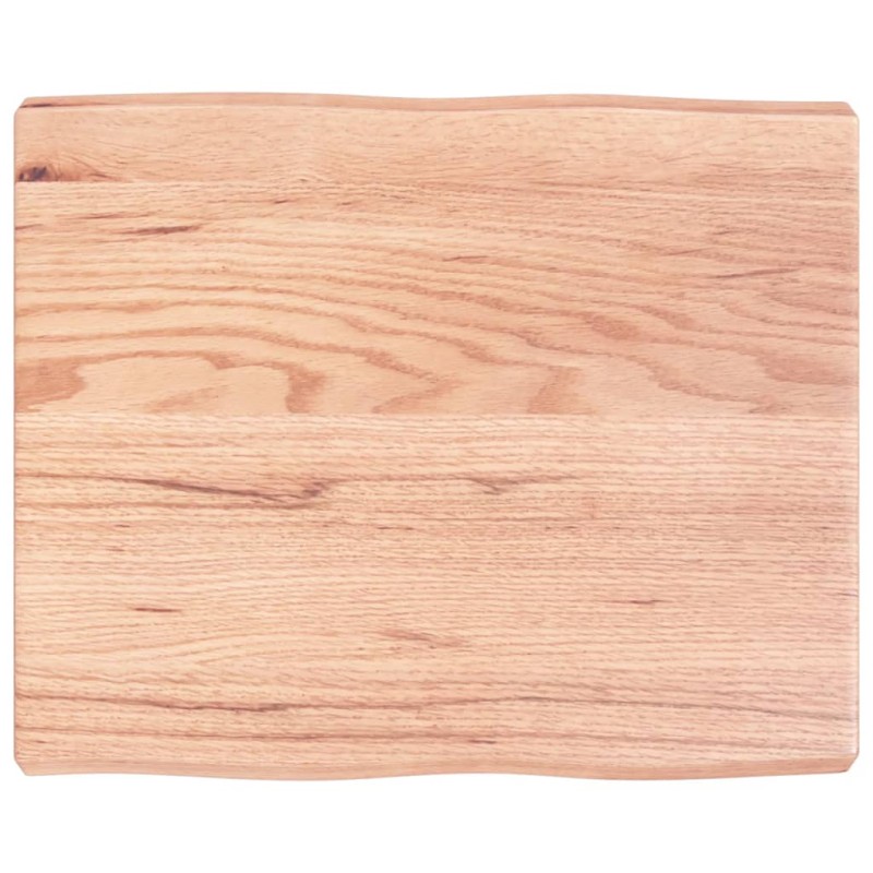 vidaXL Tischplatte 60x50x6 cm Massivholz Eiche Behandelt Baumkante vidaXL Tischplatte 60x50x6 cm Massivholz Eiche Behandelt Baumkante