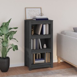 vidaXL Bücherregal Grau 50x35x97 cm Massivholz Kiefer