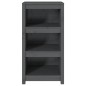 vidaXL Bücherregal Grau 50x35x97 cm Massivholz Kiefer vidaXL Bücherregal Grau 50x35x97 cm Massivholz Kiefer