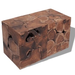 vidaXL Hocker/Couchtisch Massivholz Teak 