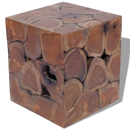 vidaXL Hocker/Couchtisch Massivholz Teak 