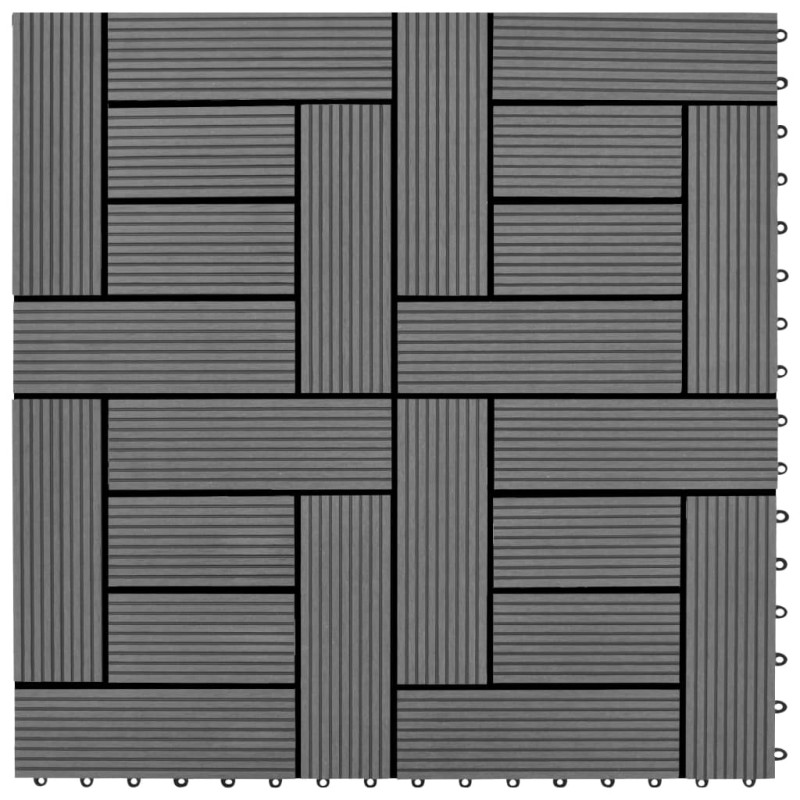 Graue Terrassenfliesen 11 Stk. 30 x 30 cm WPC 1 qm Graue Terrassenfliesen 11 Stk. 30 x 30 cm WPC 1 qm