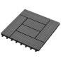 Graue Terrassenfliesen 11 Stk. 30 x 30 cm WPC 1 qm Graue Terrassenfliesen 11 Stk. 30 x 30 cm WPC 1 qm