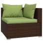 vidaXL 5-tlg. Garten-Lounge-Set mit Kissen Poly Rattan Braun vidaXL 5-tlg. Garten-Lounge-Set mit Kissen Poly Rattan Braun