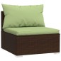 vidaXL 5-tlg. Garten-Lounge-Set mit Kissen Poly Rattan Braun vidaXL 5-tlg. Garten-Lounge-Set mit Kissen Poly Rattan Braun