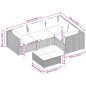 vidaXL 5-tlg. Garten-Lounge-Set mit Kissen Poly Rattan Braun vidaXL 5-tlg. Garten-Lounge-Set mit Kissen Poly Rattan Braun