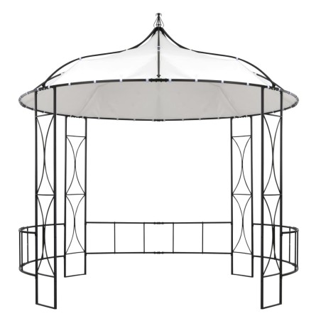 vidaXL Pavillon 300 x 290 cm Weiß Rund