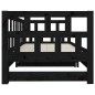 vidaXL Tagesbett Ausziehbar Schwarz Massivholz Kiefer 2x(80x200) cm vidaXL Tagesbett Ausziehbar Schwarz Massivholz Kiefer 2x(80x200) cm