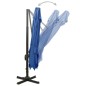vidaXL Ampelschirm mit Lüftung 300x300 cm Azurblau vidaXL Ampelschirm mit Lüftung 300x300 cm Azurblau