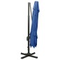 vidaXL Ampelschirm mit Lüftung 300x300 cm Azurblau vidaXL Ampelschirm mit Lüftung 300x300 cm Azurblau