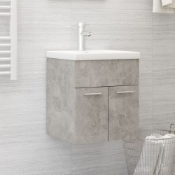 vidaXL Waschbeckenunterschrank Betongrau 41x38,5x46 cm Holzwerkstoff