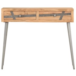 vidaXL Konsolentisch 90x30x75 cm Massivholz Akazie