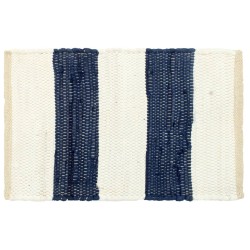 vidaXL Tischsets 6 Stk. Chindi Gestreift Blau und Weiß 30 x 45 cm