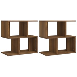 vidaXL Nachttische 2 Stk. Braun Eiche-Optik 50x30x51,5cm Holzwerkstoff