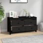 vidaXL Beistellschrank Schwarz 100x40x54 cm Massivholz Kiefer vidaXL Beistellschrank Schwarz 100x40x54 cm Massivholz Kiefer