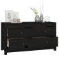 vidaXL Beistellschrank Schwarz 100x40x54 cm Massivholz Kiefer vidaXL Beistellschrank Schwarz 100x40x54 cm Massivholz Kiefer