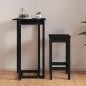 vidaXL Bartisch Schwarz 60x60x110 cm Massivholz Kiefer vidaXL Bartisch Schwarz 60x60x110 cm Massivholz Kiefer