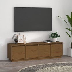 vidaXL TV-Schrank Honigbraun 156x37x45 cm Massivholz Kiefer