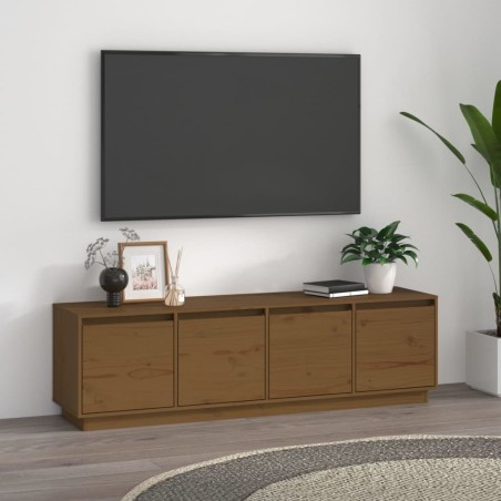 vidaXL TV-Schrank Honigbraun 156x37x45 cm Massivholz Kiefer