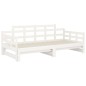 vidaXL Tagesbett Ausziehbar Weiß Massivholz Kiefer 2x(90x200) cm vidaXL Tagesbett Ausziehbar Weiß Massivholz Kiefer 2x(90x200) cm