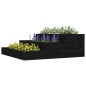 vidaXL Pflanzkübel Schwarz 78x78x27 cm Massivholz Kiefer vidaXL Pflanzkübel Schwarz 78x78x27 cm Massivholz Kiefer