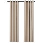 vidaXL Verdunkelungsvorhänge Ösen Leinenoptik 2 Stk. Beige 140x225 cm vidaXL Verdunkelungsvorhänge Ösen Leinenoptik 2 Stk. Beige 140x225 cm