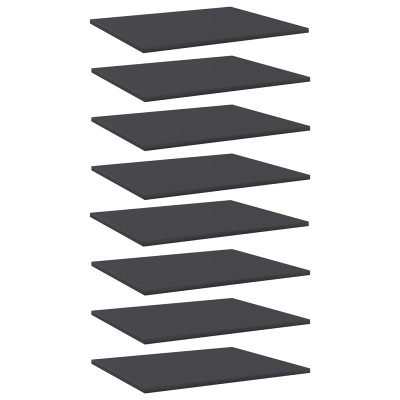 vidaXL Bücherregal-Bretter 8 Stk. Grau 60x50x1,5 cm Holzwerkstoff vidaXL Bücherregal-Bretter 8 Stk. Grau 60x50x1,5 cm Holzwerkstoff