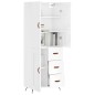 vidaXL Highboard Hochglanz-Weiß 69,5x34x180 cm Holzwerkstoff vidaXL Highboard Hochglanz-Weiß 69,5x34x180 cm Holzwerkstoff